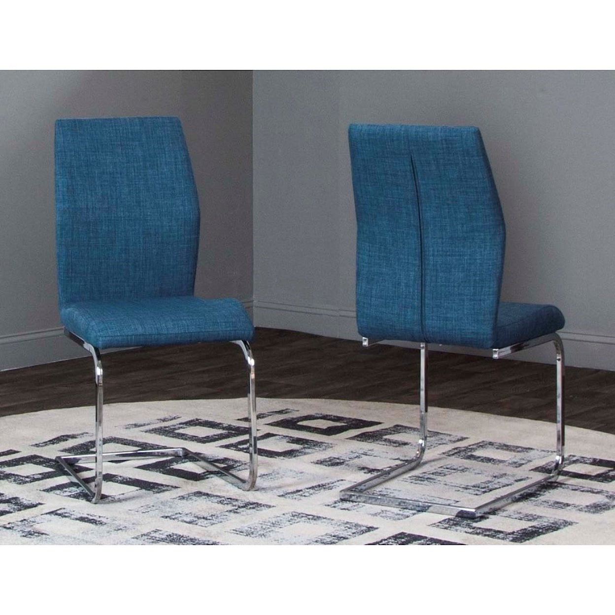 Cramco, Inc Rocket Blue Tweed Side Chair