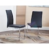 Cramco, Inc Sarah Black / Chrome Side Chair