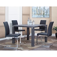 5 Piece Kitchen Dining Set with Square Table