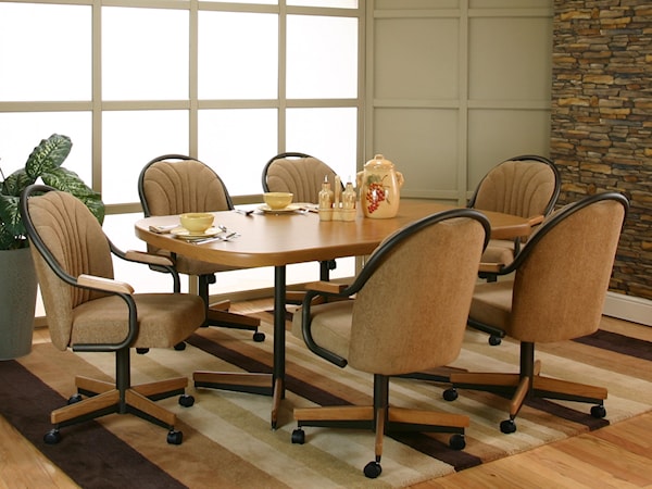 Dining Table & 6 Arm Chairs