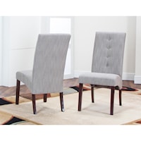 Dining Parsons Side Chair with Upholstered Seats