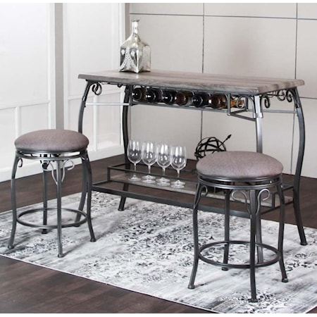 3 Piece Bar Dining Set