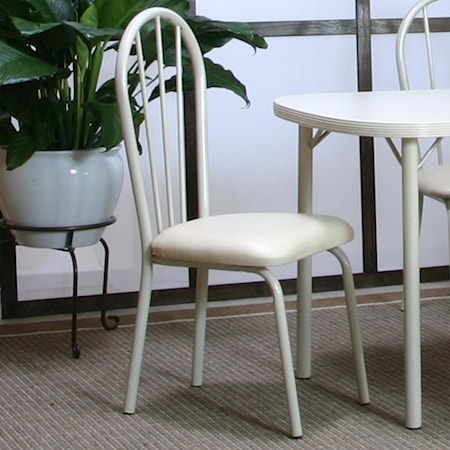 Mocha/Ivory Vinyl Side Chair