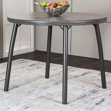 Round Vintage Laminate Counter Height Table