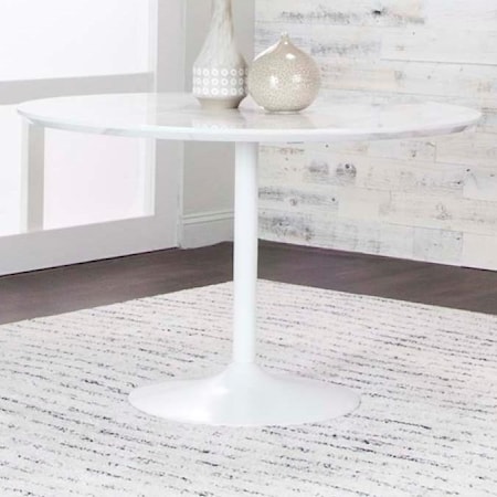 Tia Round Faux Marble Top Dining Table