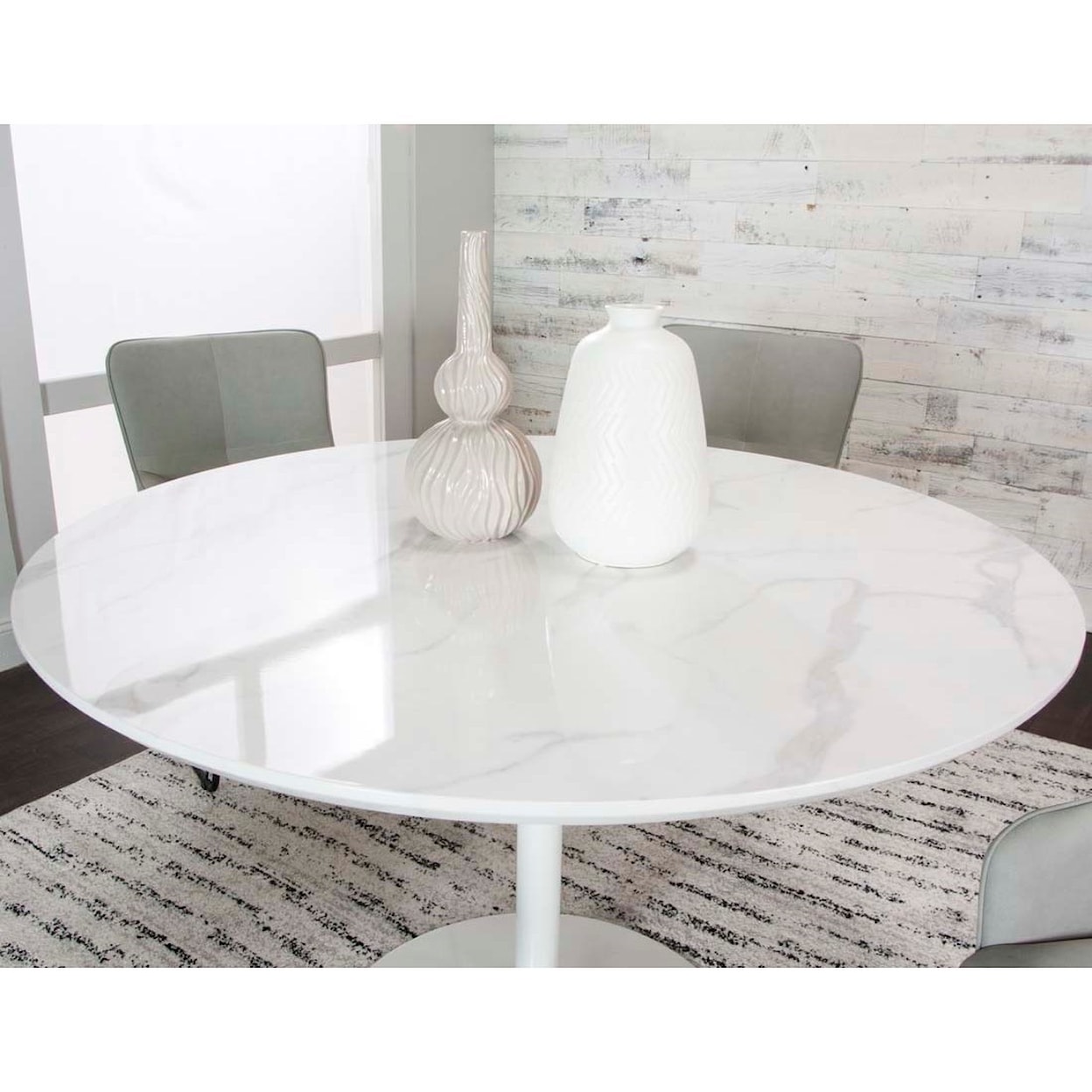 Cramco, Inc Tina Round Faux Marble Top Dining Table