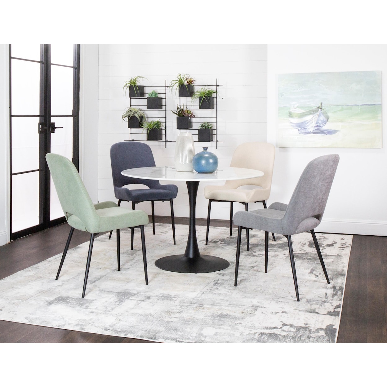 Cramco, Inc Trayce Trayce 5-Piece Dining Set in Charcoal
