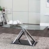 Cramco, Inc Valiant Rect. Chrome/Tempered Glass Cocktail Table