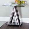 Cramco, Inc Valiant Square Chrome/Tempered Glass End Table