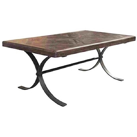 Iron and Wood Cocktail Table