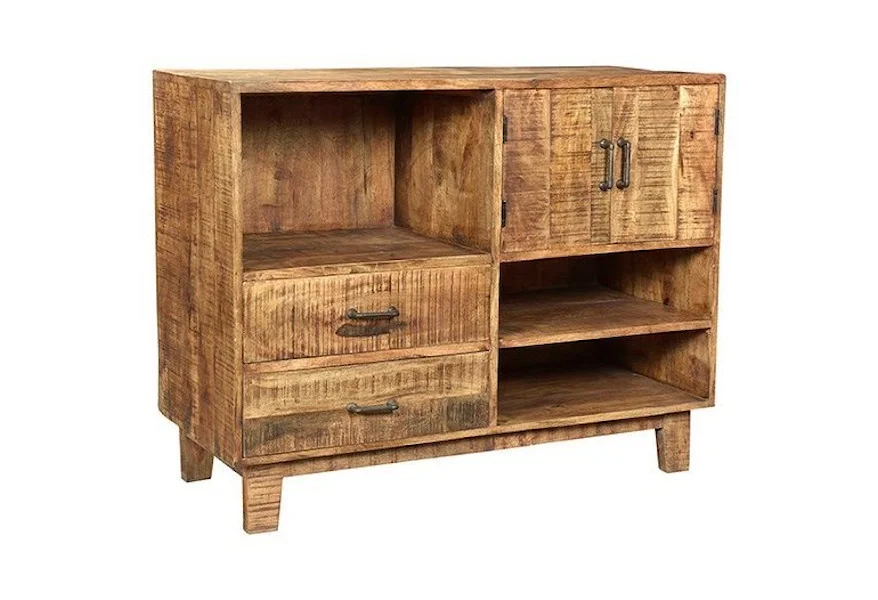 Accent Furniture Mango Wood Offset Console by Crestview Collection at Factory Direct Furniture