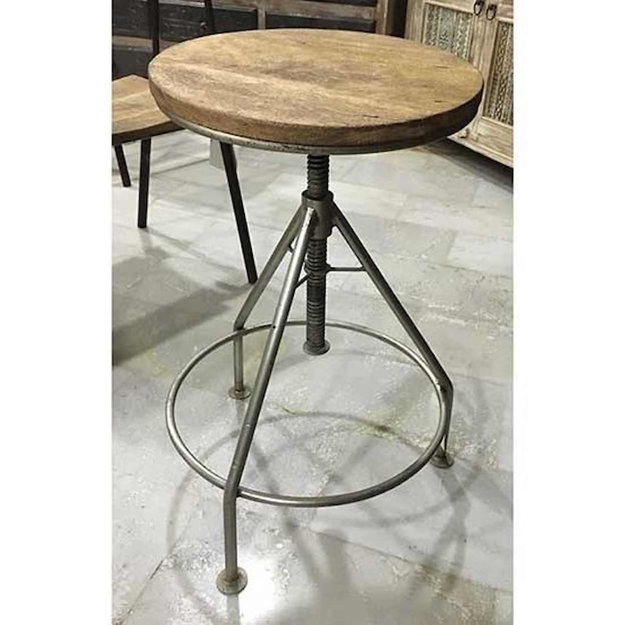 Crestview Collection Accent Furniture Mango Wood and Metal Barstools