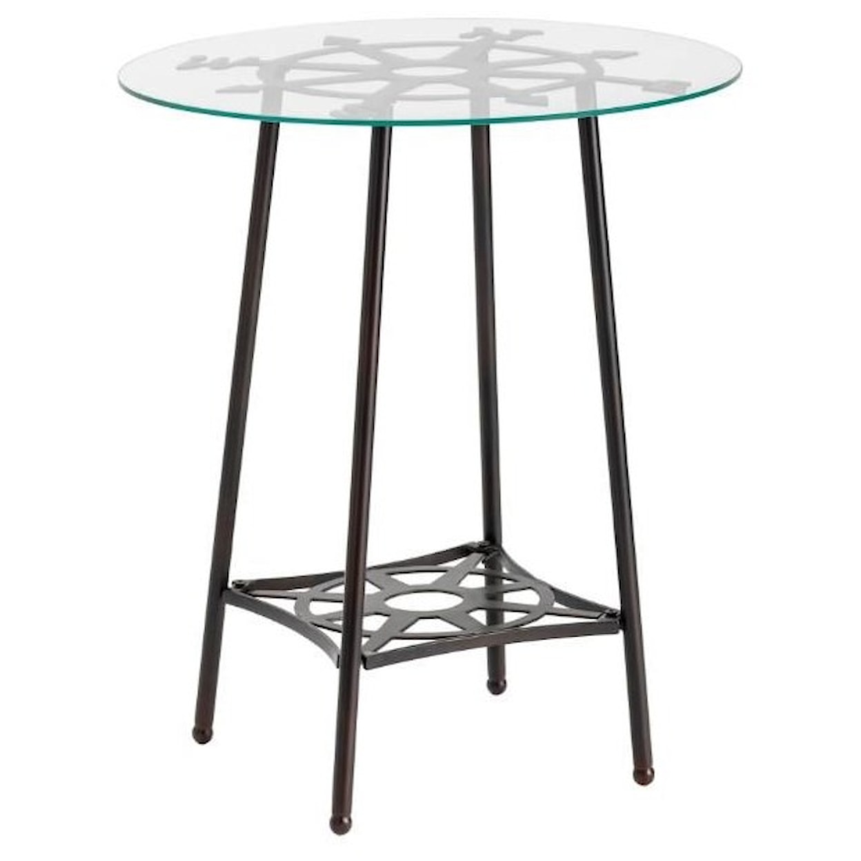 Crestview Collection Accent Furniture Explorer Metal & Glass End Table