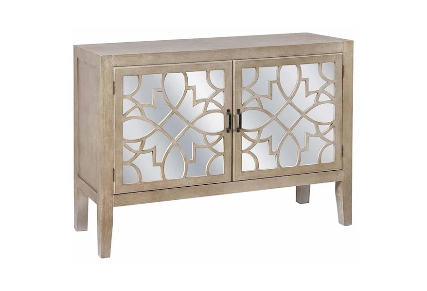 Accent Furniture Veranda 2 Door Sandstone And Mirror Cabinet by Crestview Collection at Factory Direct Furniture