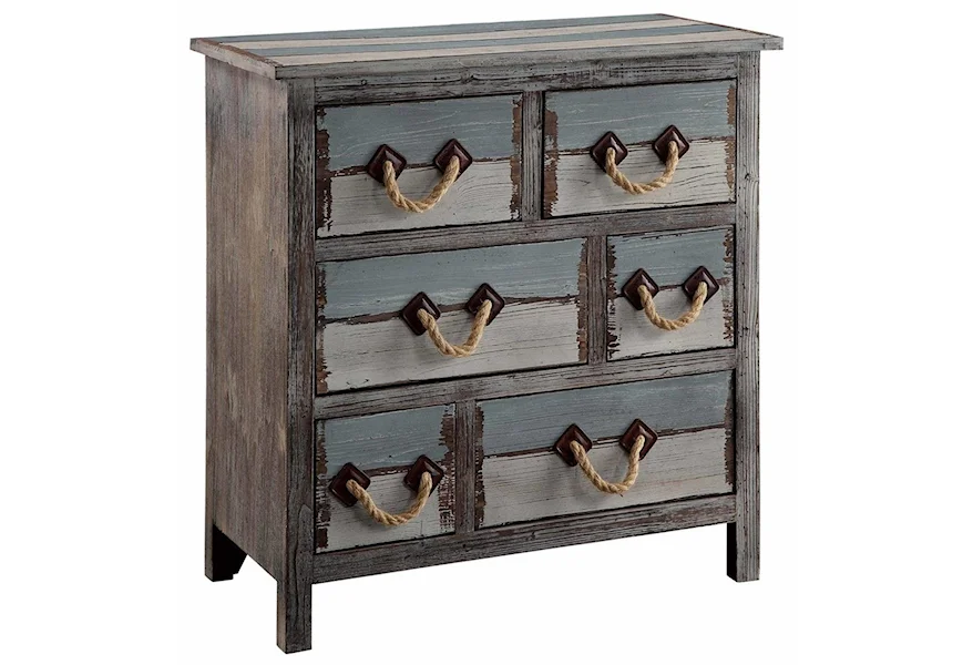 Accent Furniture Nantucket 6 Drawer Weathered Wood Chest by Crestview Collection at Factory Direct Furniture