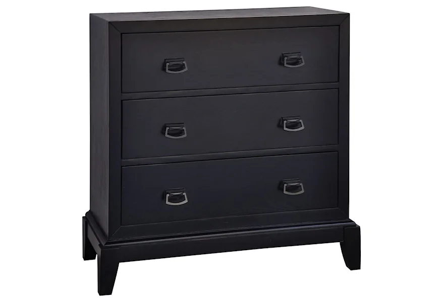 Accent Furniture Broadway Black 3 Drawer Chest by Crestview Collection at Factory Direct Furniture