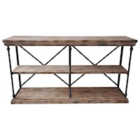 La Salle Metal And Wood Console