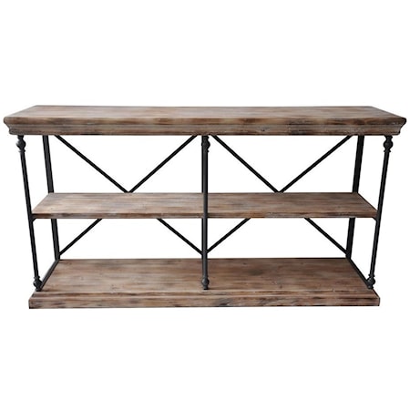 La Salle Metal And Wood Console