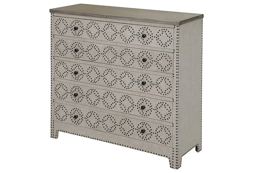 Accent Furniture Springfield 4 Drawer Nailhead Chest by Crestview Collection at Factory Direct Furniture