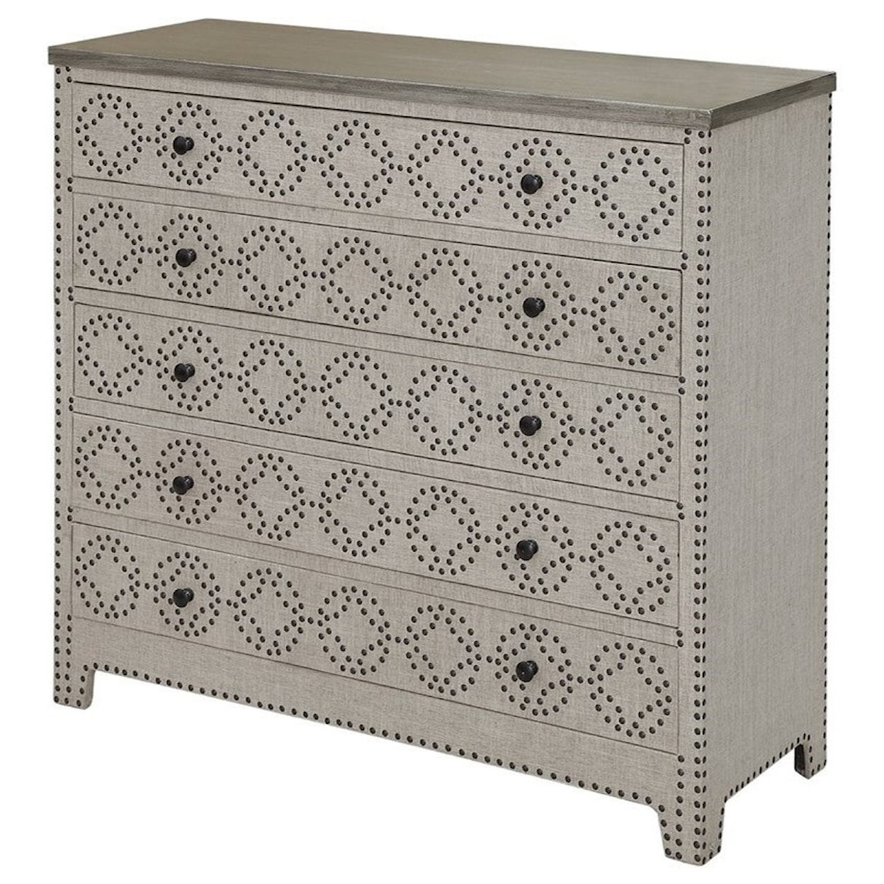 Crestview Collection Accent Furniture Springfield 4 Drawer Nailhead Chest