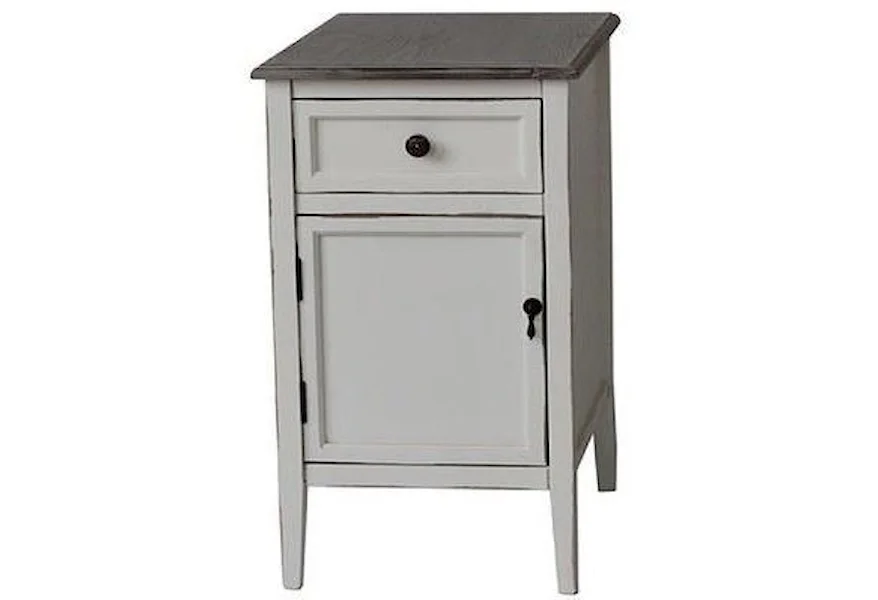 Accent Furniture Georgia Whitewash Chairside by Crestview Collection at Factory Direct Furniture