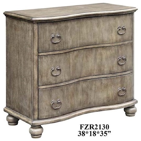 Hamilton Curved 3 Drawer Chest in Heritage B