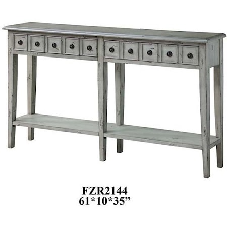 Newcastle 2 Drawer Antique White Console