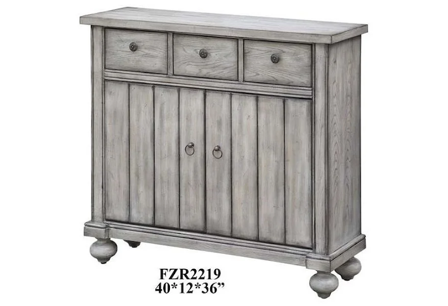 Accent Furniture Paxton White Oak 3 Drawer / 2 Door Cabinet by Crestview Collection at Factory Direct Furniture