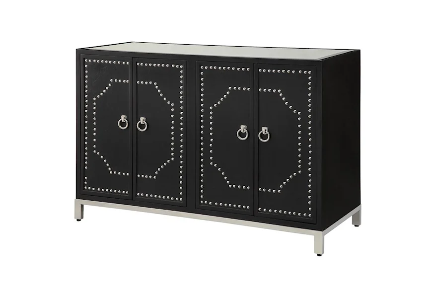 Accent Furniture Roxbury Nailhead Black Sideboard by Crestview Collection at Factory Direct Furniture