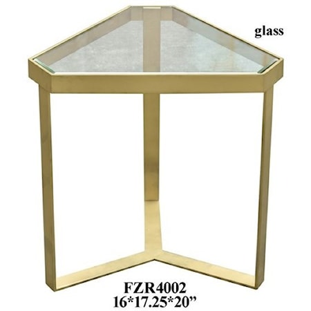 Gold Triangle Accent Table