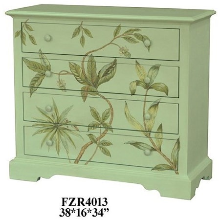 Floral 4 Drawer Chest
