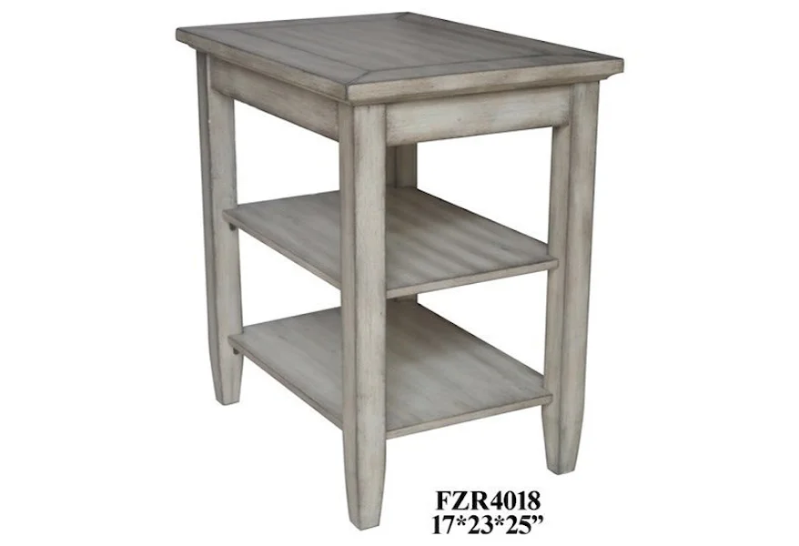 Accent Furniture White Ash Tier Chairside Table by Crestview Collection at Factory Direct Furniture