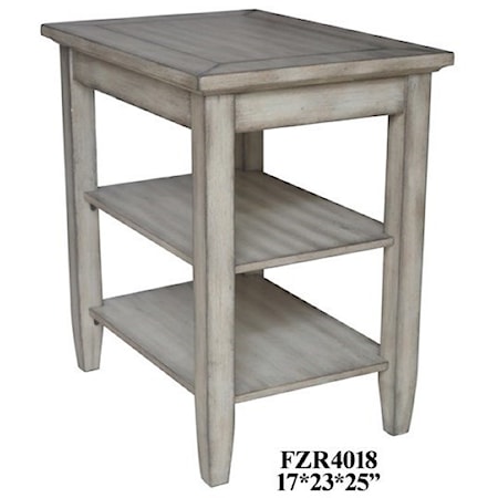 White Ash Tier Chairside Table