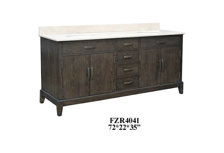 Accent Furniture 4 Drawer Double Vanity Sink by Crestview Collection at Factory Direct Furniture