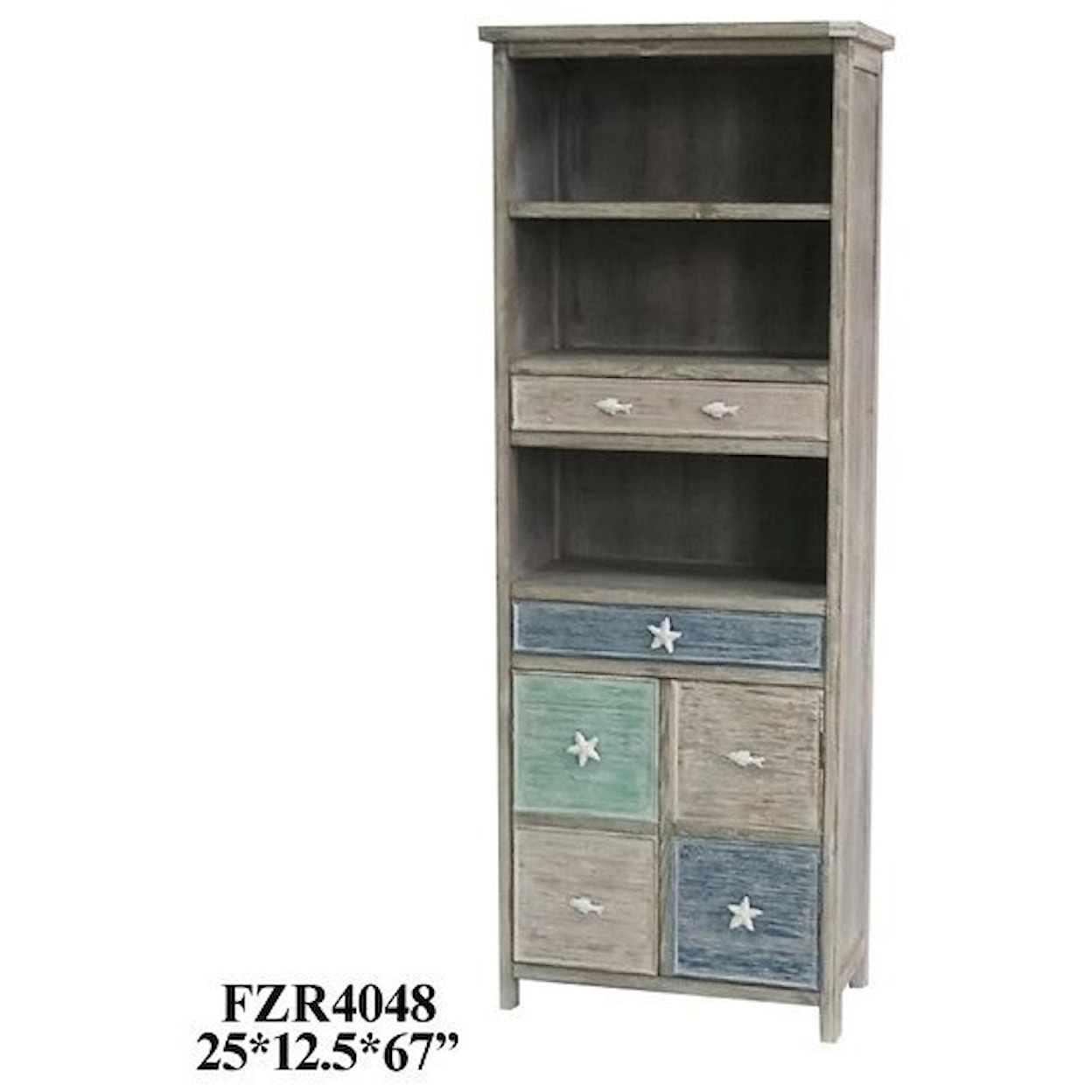 Crestview Collection Accent Furniture Grey and Multi-Color Cabinet