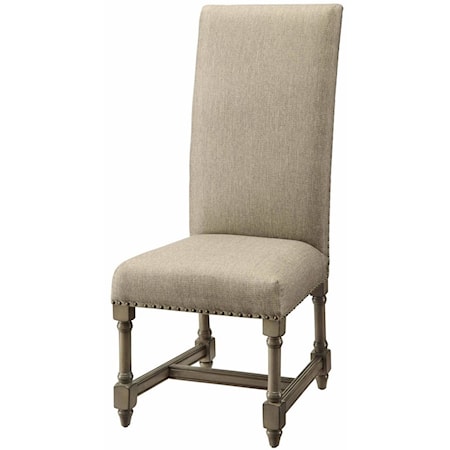 Baroque Linen Side Chair