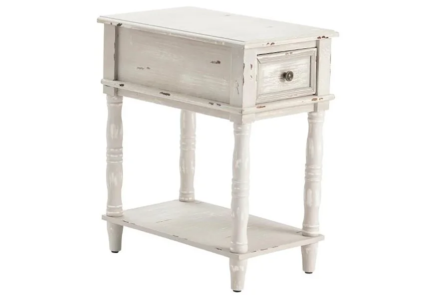 Accent Furniture Weston Chalk Grey Chairside Table by Crestview Collection at Coconis Furniture & Mattress 1st