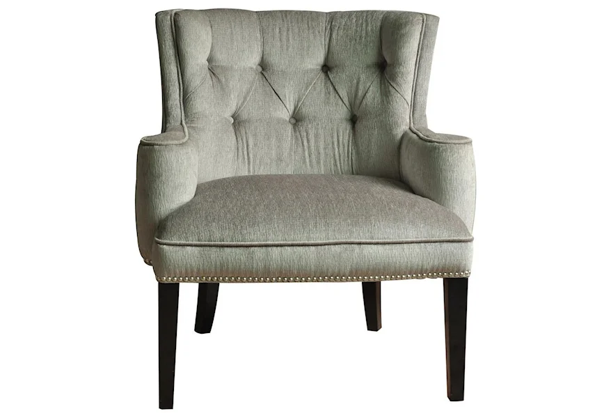 Accent Furniture Fifth Ave Textured Silver Nailhead Chair by Crestview Collection at Factory Direct Furniture