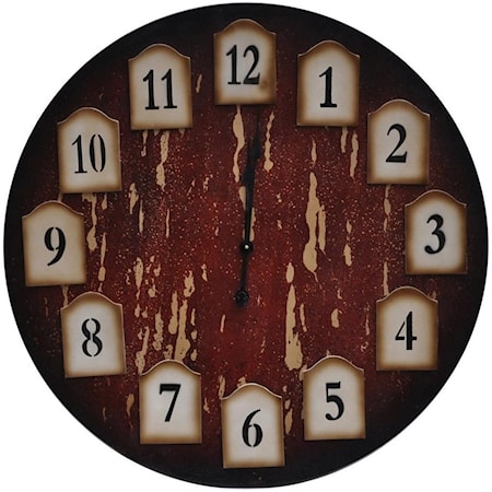 Distressed Redwood Clock