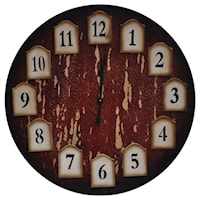 Distressed Redwood Clock