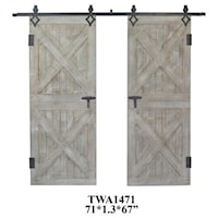 Double Rustic Barn Door