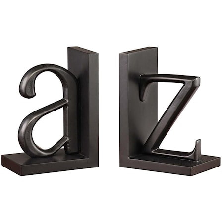 A to Z Bookend Pair