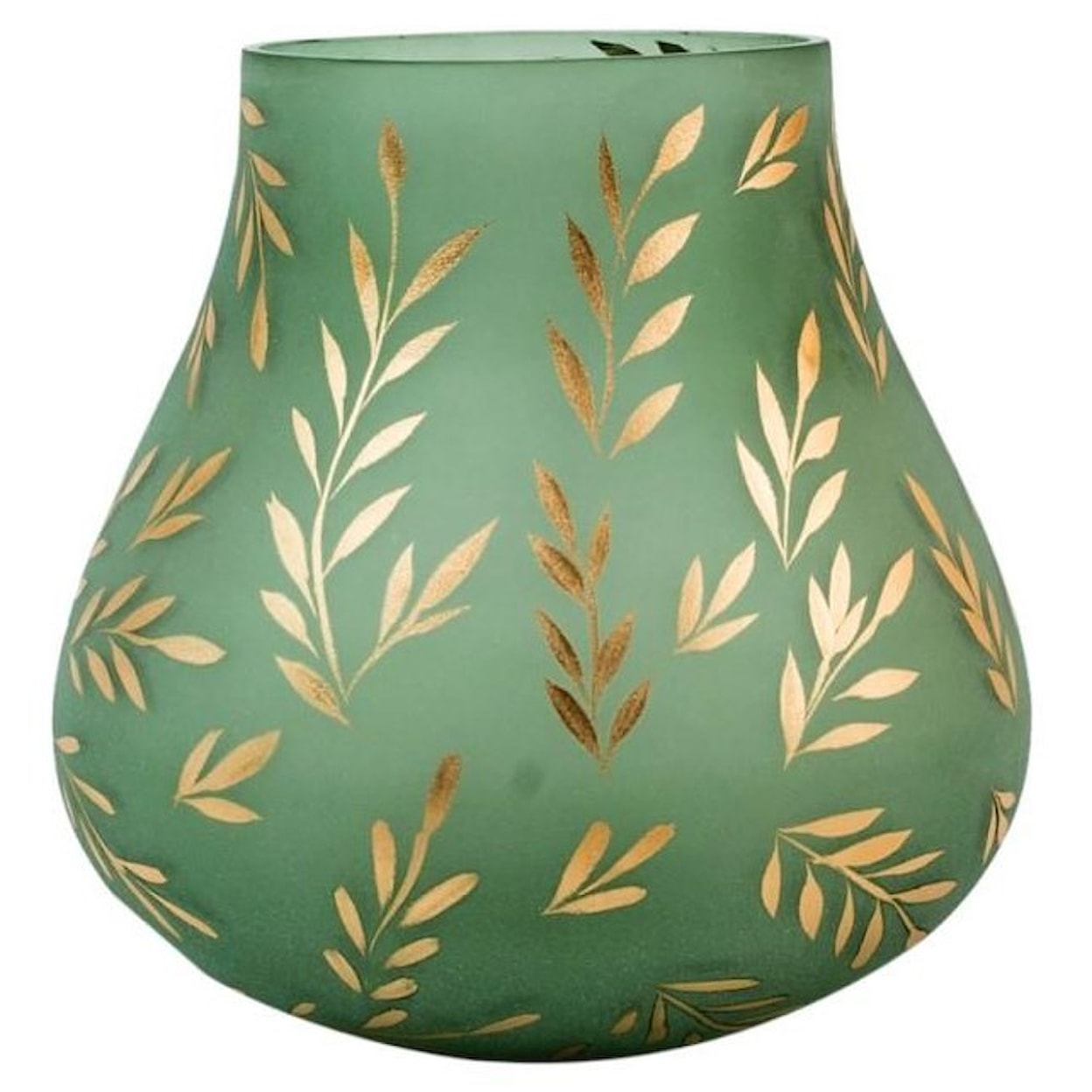 Crestview Collection Decorative Accessories Lila Large Sage Satin Glass Vase
