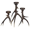Crestview Collection Decorative Accessories Set of 3 Antler Candleholders