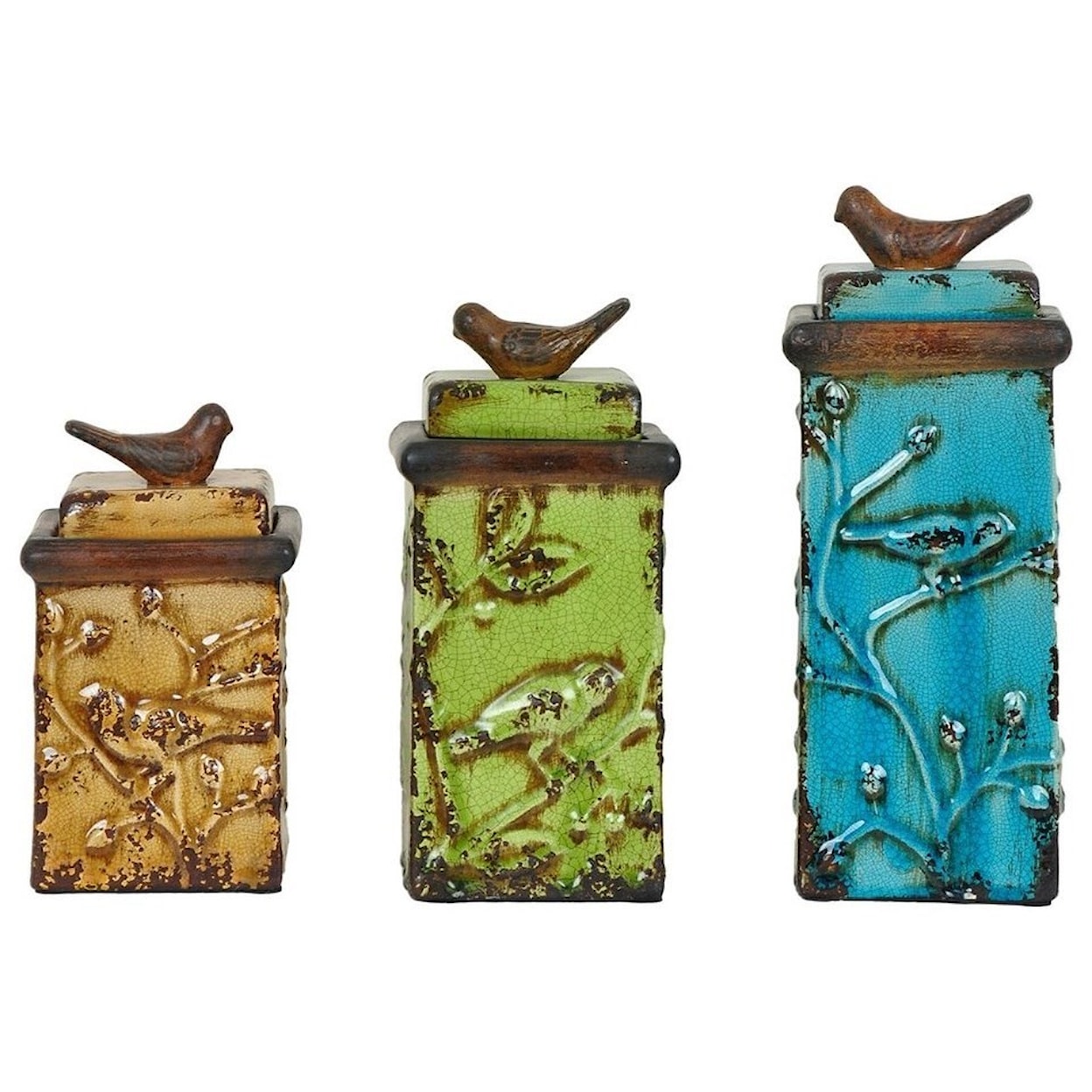 Crestview Collection Decorative Accessories Bird Songs Boxes