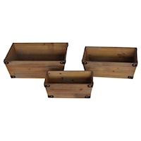 Brown 3-PC Stackable Home Decor