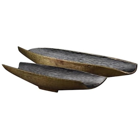 Zara Two-toned Nesting Boat Shaped Bowl