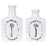 Ceramic Key Vases-Set of 2