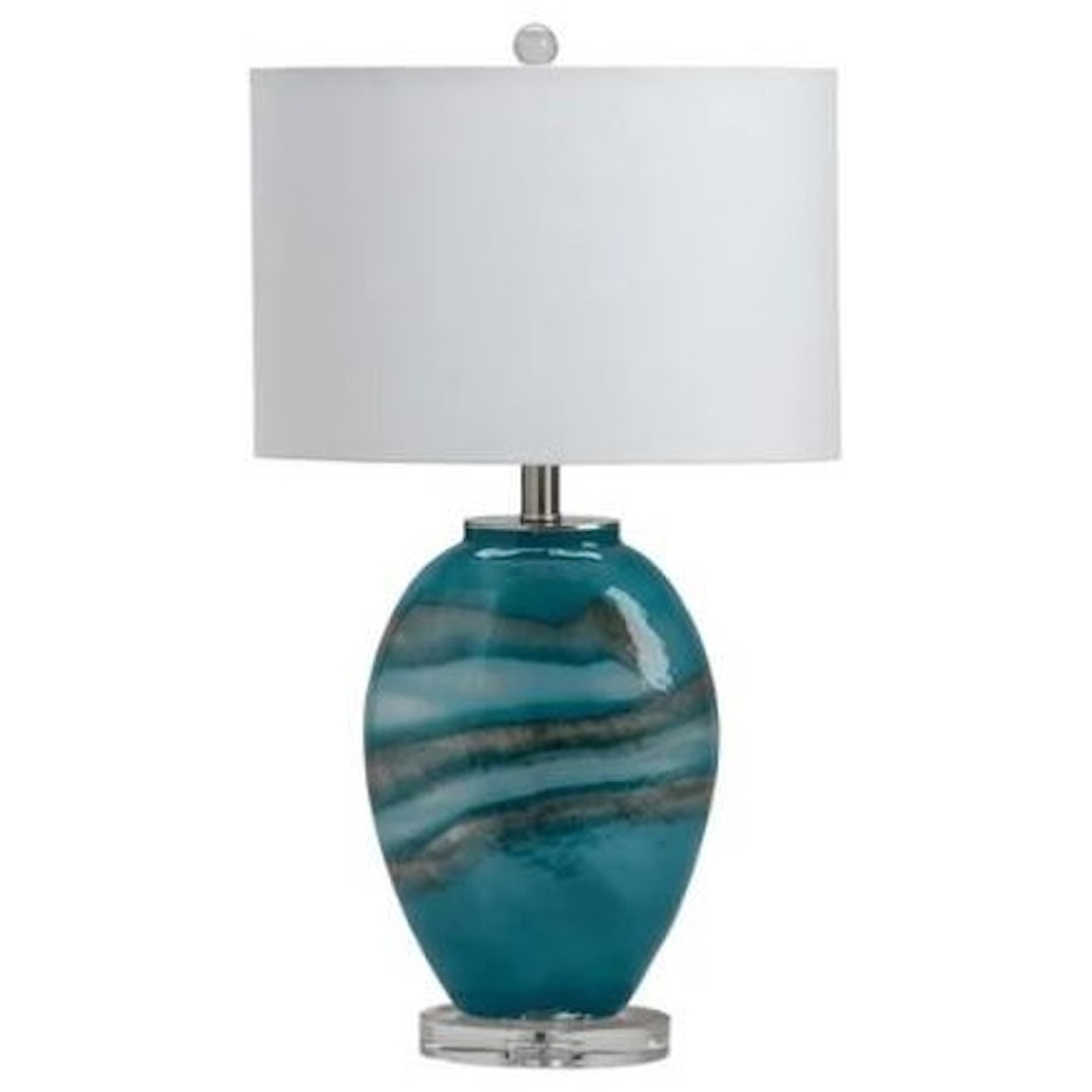 Crestview Collection Lighting Shea Blown Glass Table Lamp