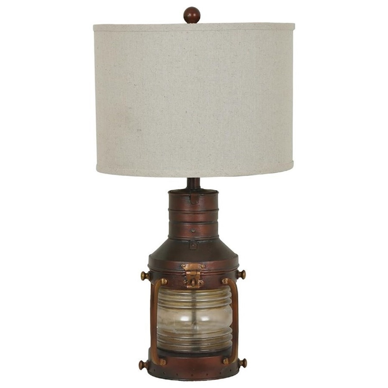 Crestview Collection Lighting Copper Lantern Table Lamp